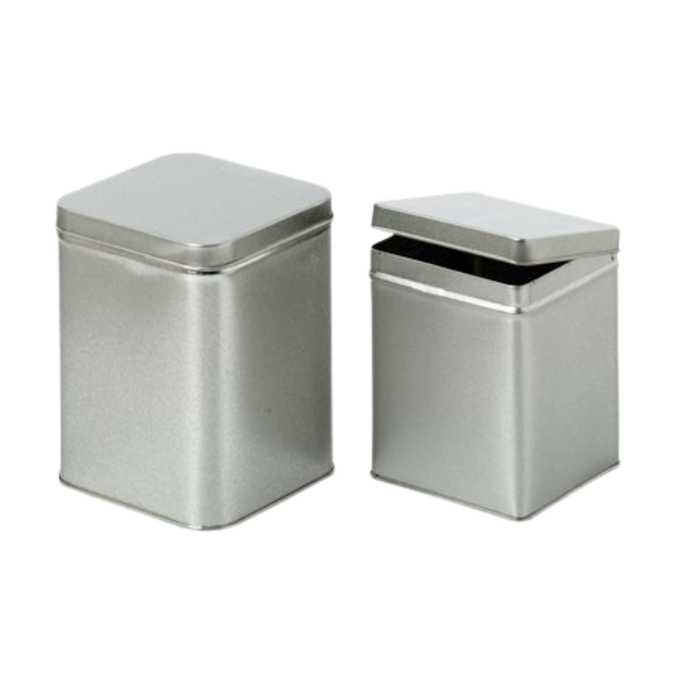Lata Té 100gr Plata Cuadrada
