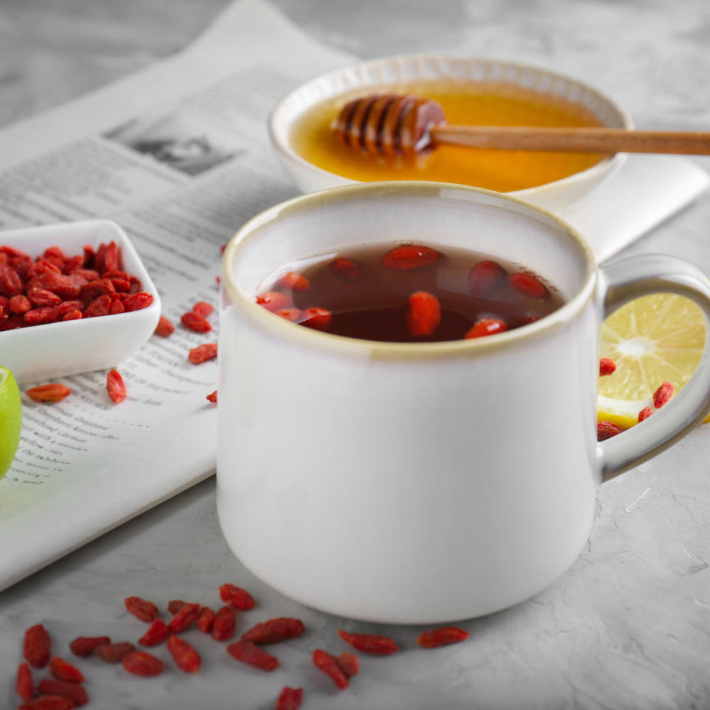 Chá Verde Goji Doce