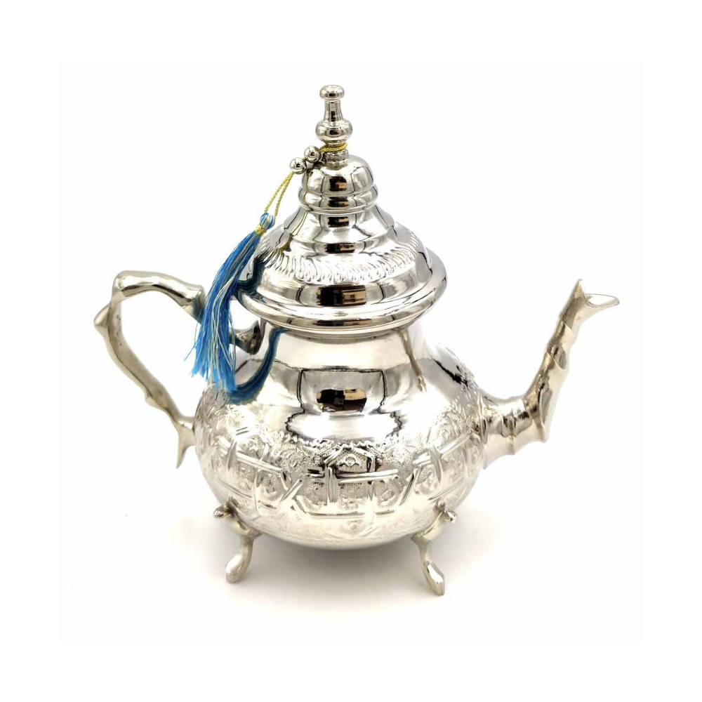 Tetera Marroquí Alpaca Labrada- Te Moruno e Infusiones - Modelo Ribat - 1000ml