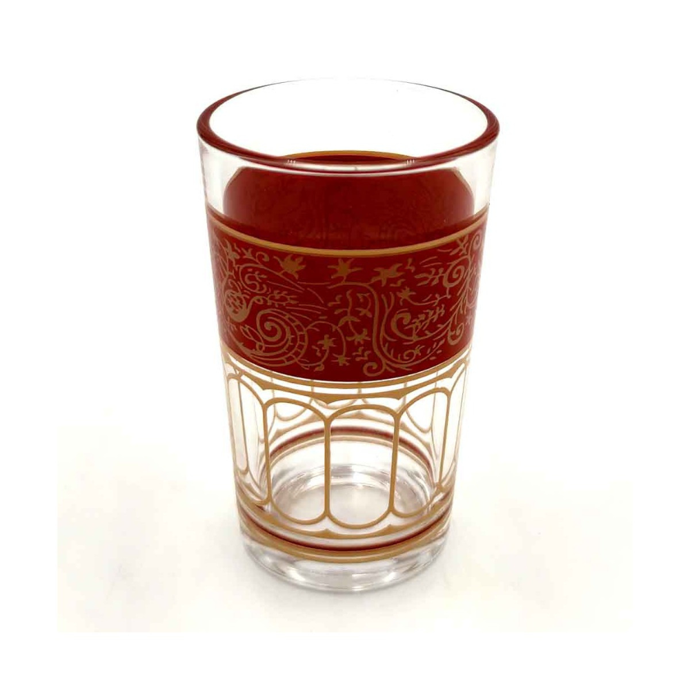 Set of six glasses for Moroccan tea or infusions - Turkish Crafts Fathein Multicolor