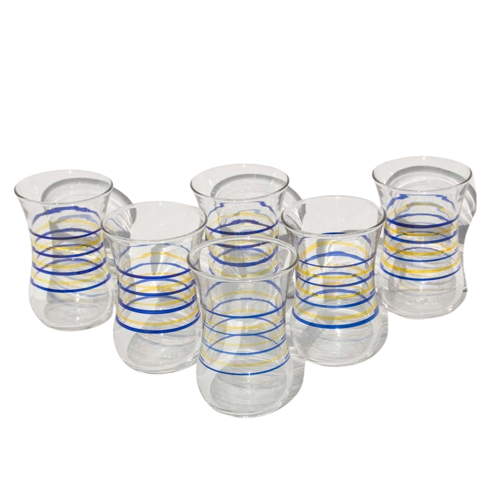 Juego de 6 Vasos de Té Turquía - Modelo Sharit