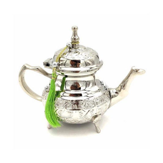 Moroccan Arabic Teapot - Carved Alpaca - Moorish Tea - KASIR Model - 300ml