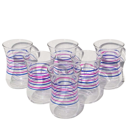 Juego de 6 Vasos de Té Turquía - Modelo Sharit