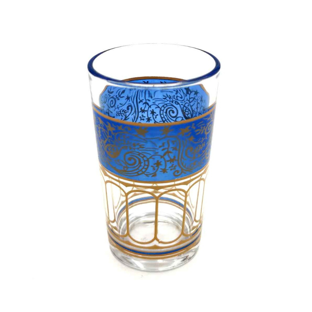 Set of six glasses for Moroccan tea or infusions - Turkish Crafts Fathein Multicolor